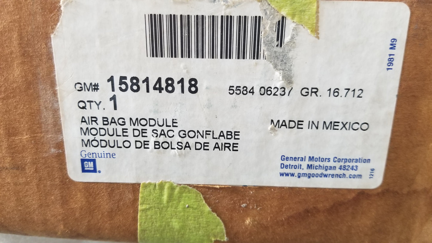2003-2007 Cadillac CTS SRX Driver Left Steering Wheel Airbag 15814818