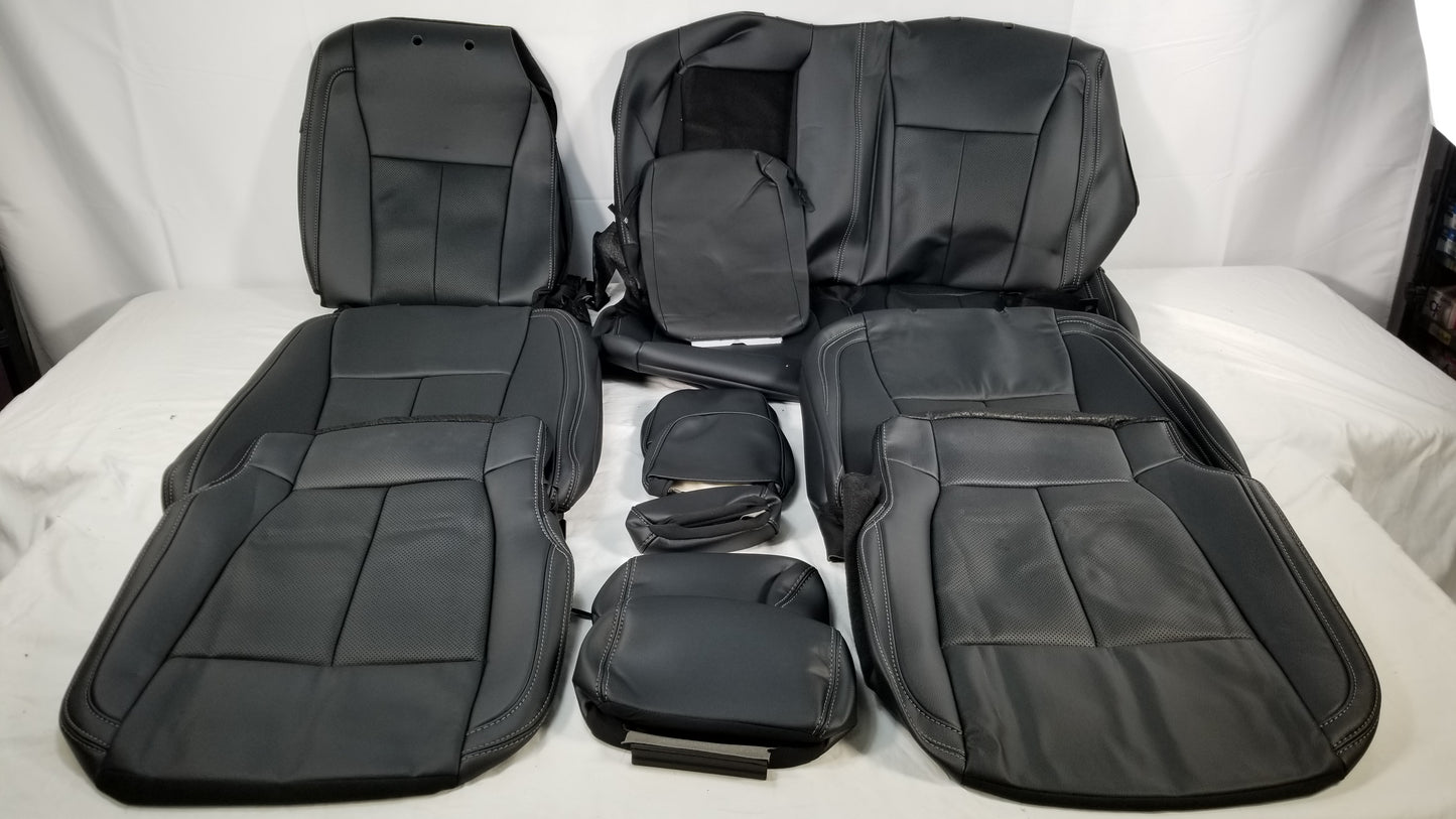2015-2020 Ford F-150 Lariat Black Leather Seat Cover Genuine Take Off