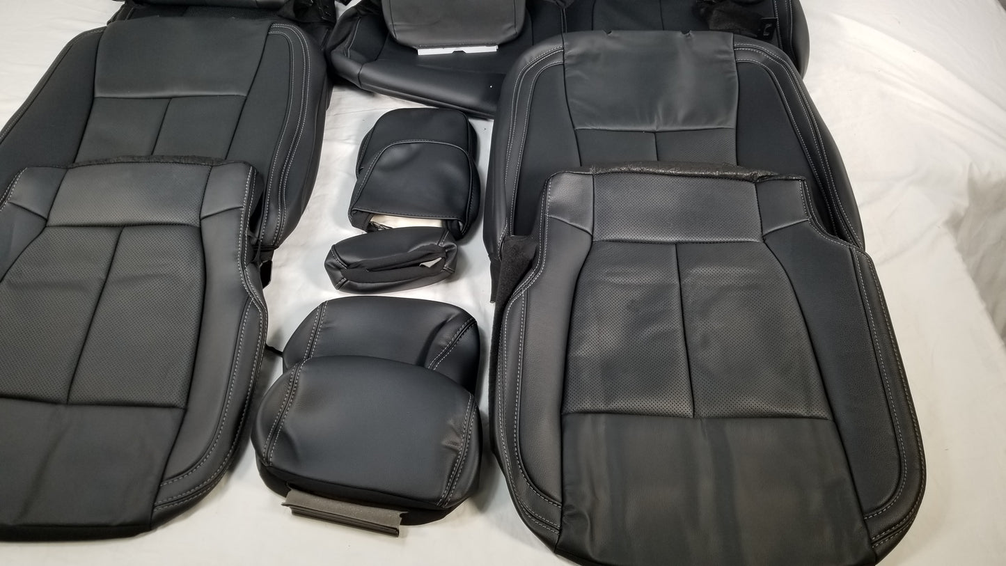 2015-2020 Ford F-150 Lariat Black Leather Seat Cover Genuine Take Off