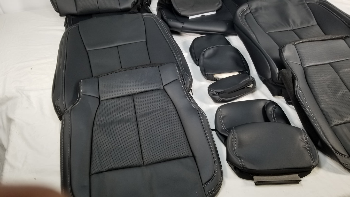 2015-2020 Ford F-150 Lariat Black Leather Seat Cover Genuine Take Off
