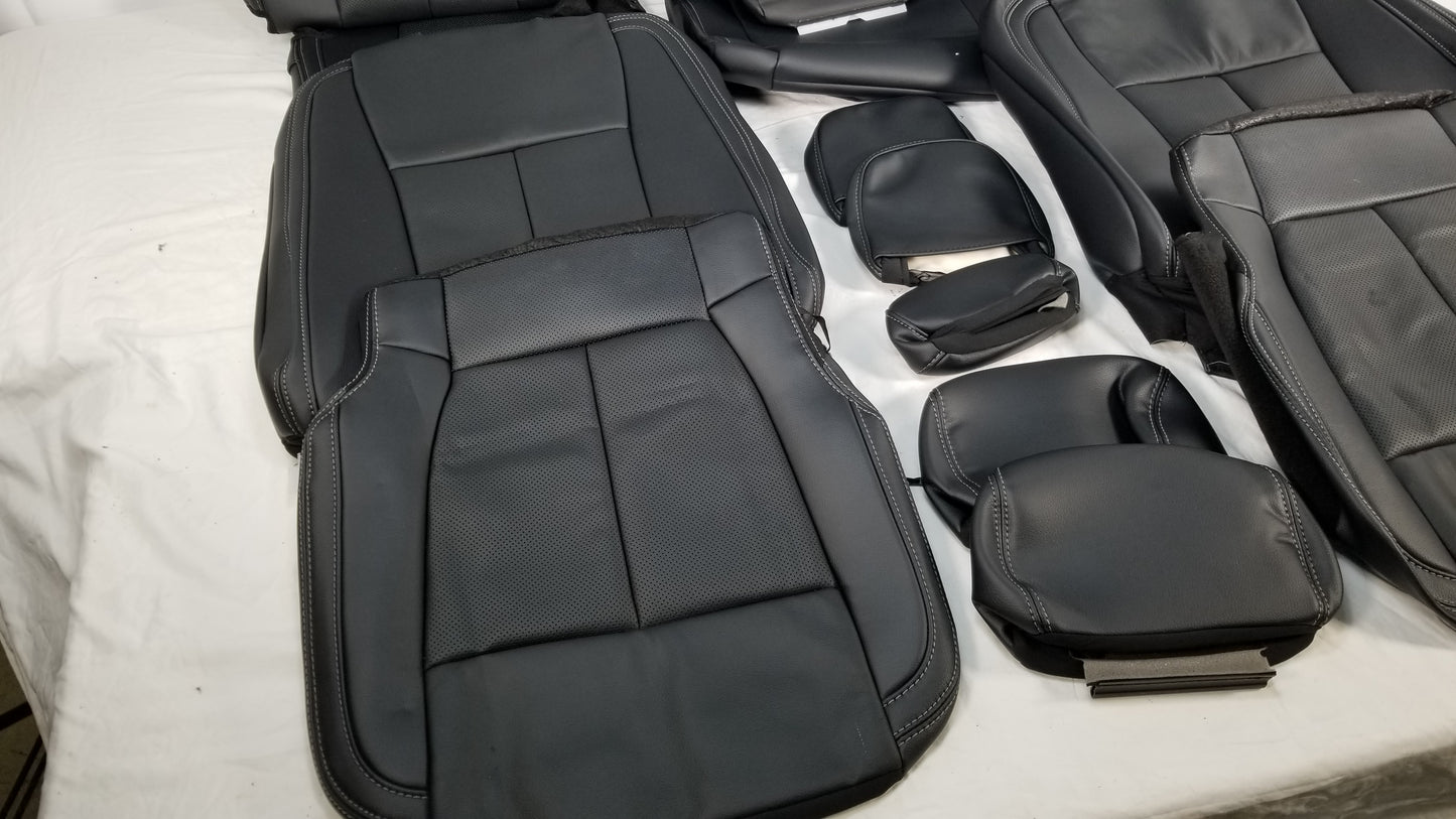 2015-2020 Ford F-150 Lariat Black Leather Seat Cover Genuine Take Off