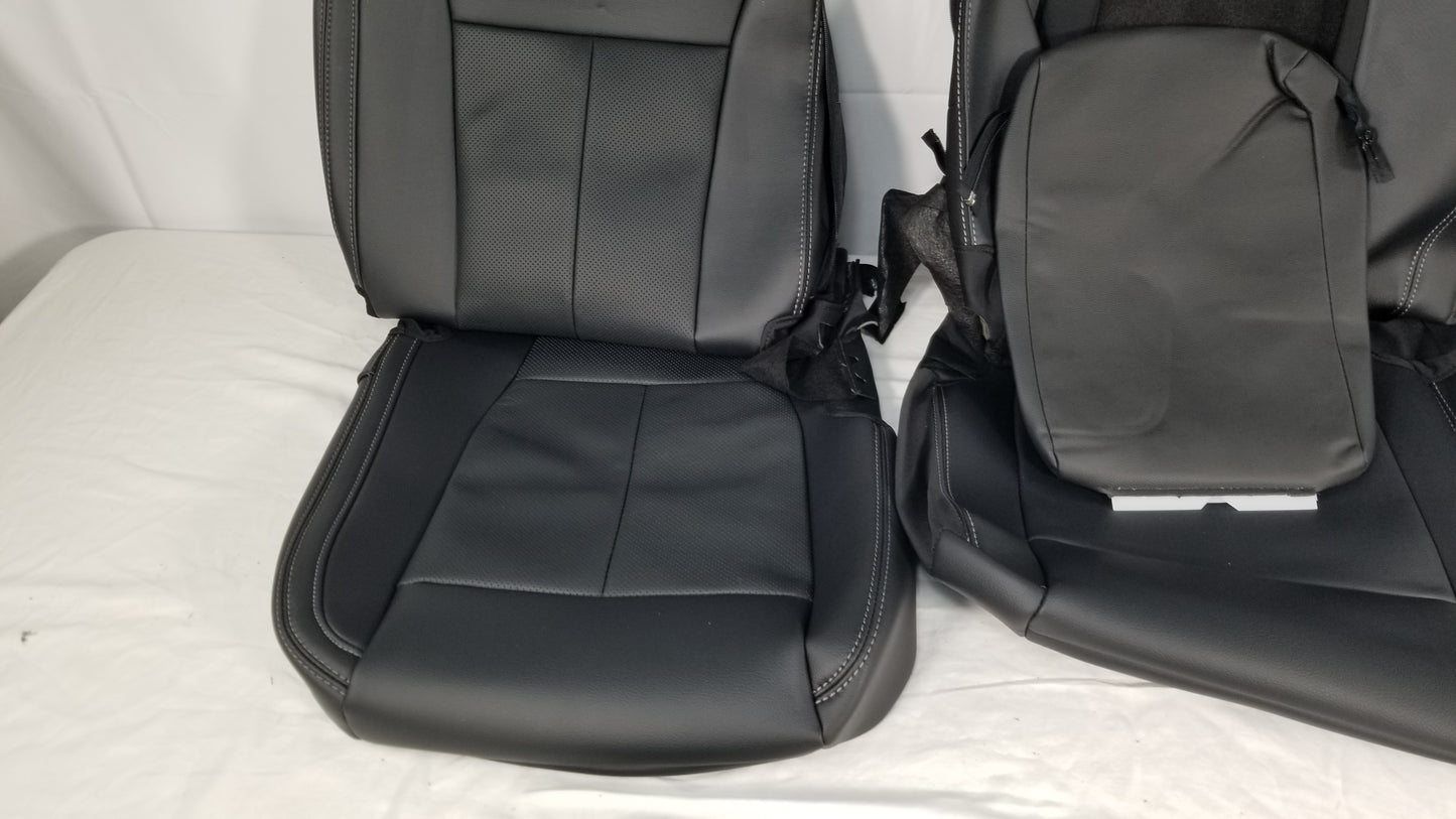 2015-2020 Ford F-150 Lariat Black Leather Seat Cover Genuine Take Off