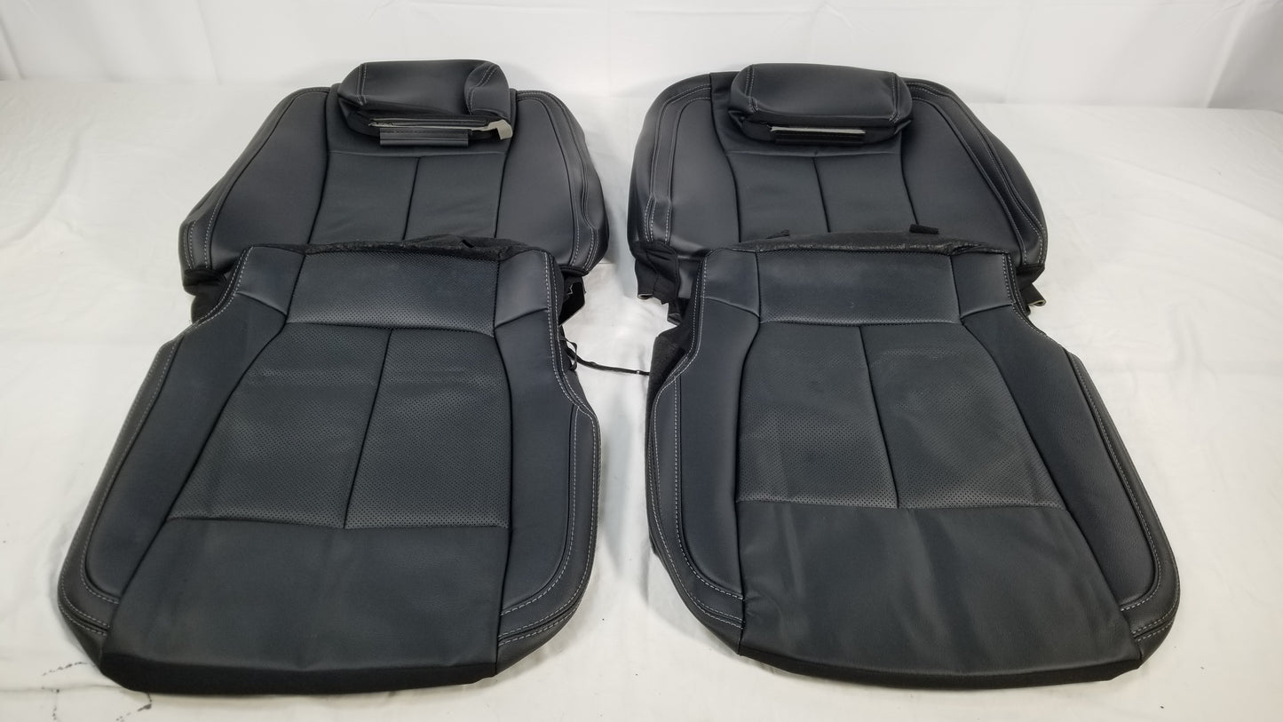 2015-2020 Ford F-150 Lariat Black Leather Seat Cover Genuine Take Off