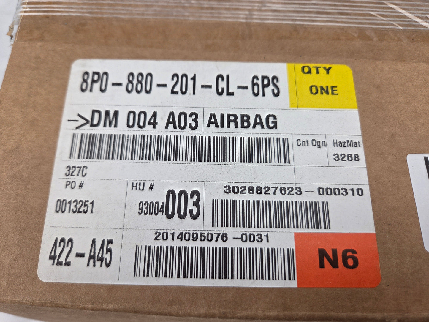 NEW Genuine 2008-2013 Audi A3 Airbag w/ Sport Steering wheel 8P0-880-201-CL-6PS