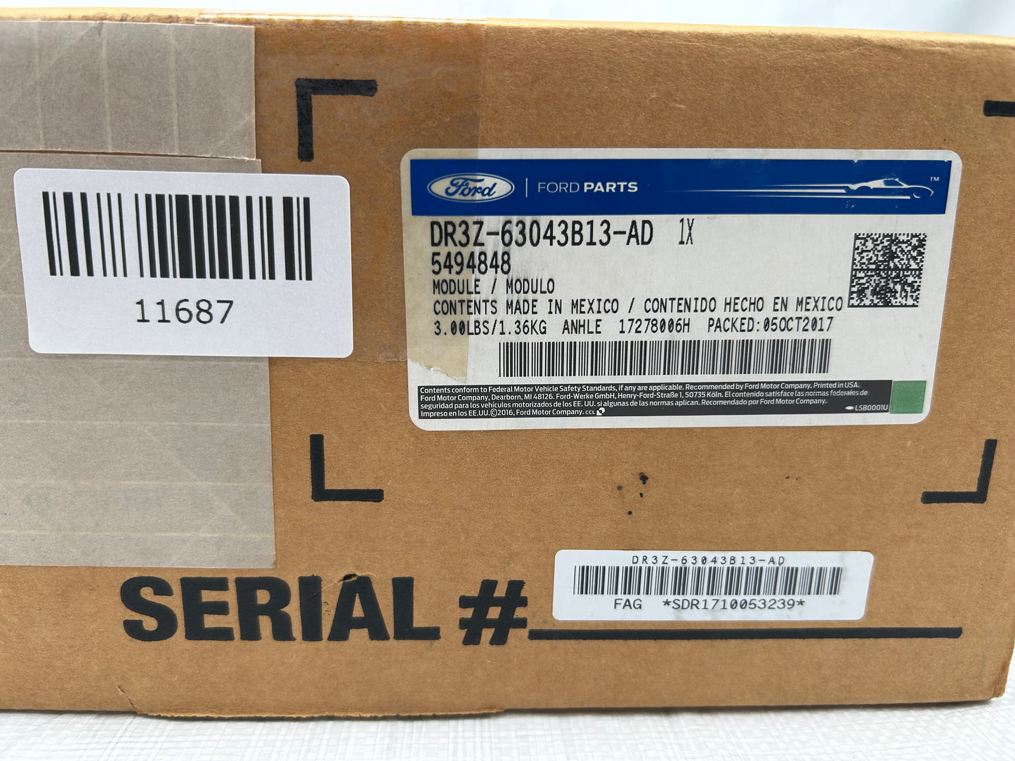 New 2010-2014 Ford Mustang Shelby GT500 Left Steering Wheel Airbag DR3Z-63043B13-AD