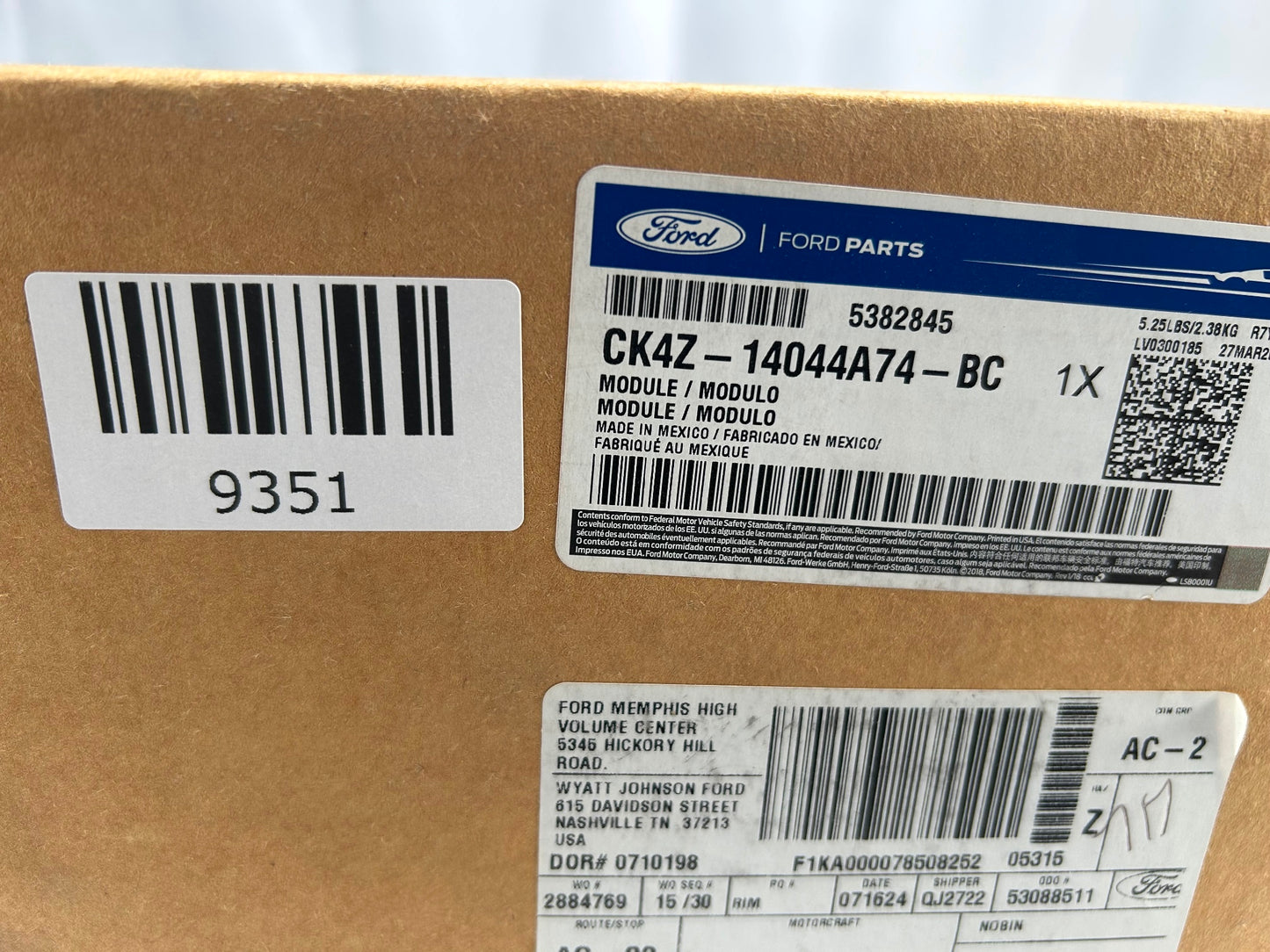 New Genuine 2015-2019 Ford Transit Right Dash Airbag CK4Z-14044A74-BC