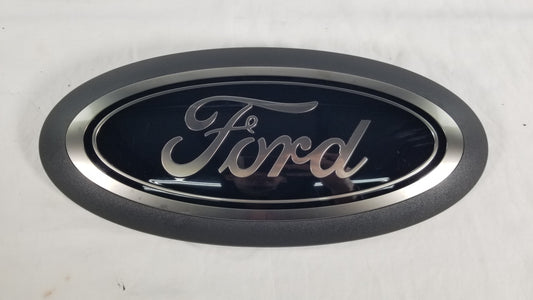 Genuine 2020-2022 F-250 F-350 Sport Smoked Black Front Grille Emblem w/o Camera